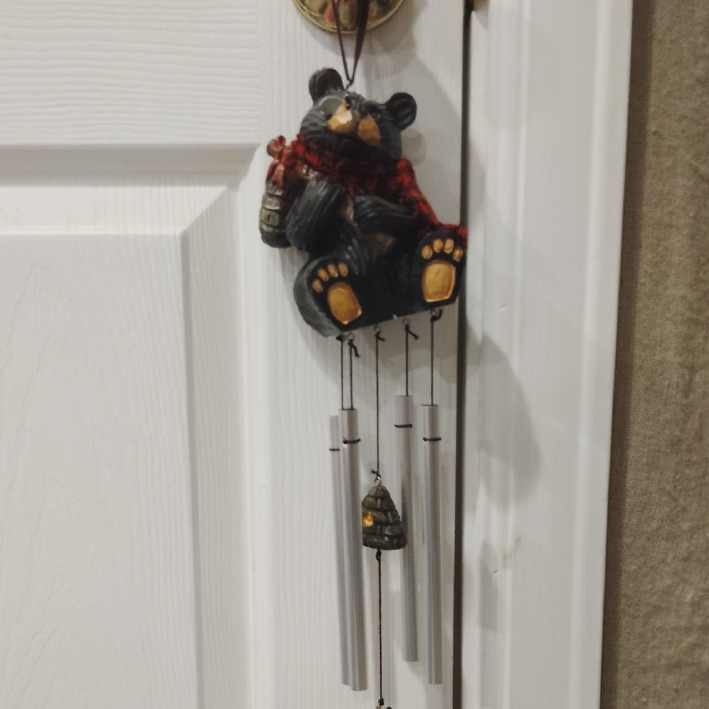 Charming Black Bear Wind Chime